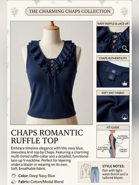 𝖢𝖧𝖠𝖯𝖲 𝖱𝖮𝖬𝖠𝖭𝖳𝖨𝖢 𝖱𝖴𝖥𝖥𝖫𝖤 𝖡𝖫𝖮𝖴𝖲𝖤 | XL